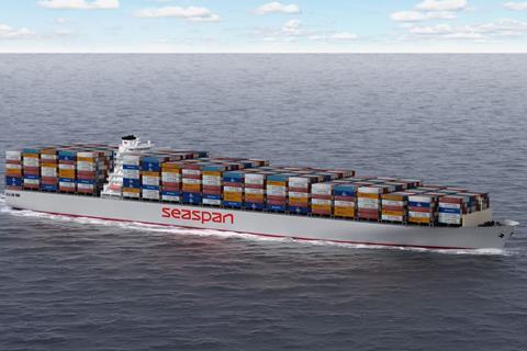 The Seaspan container ship hull lines have been optimised for a speed range of 18-22 knots. In this range, the fuel consumption has been reduced by 16-27% compared to contemporary similar-size ship series presently operated by the industry