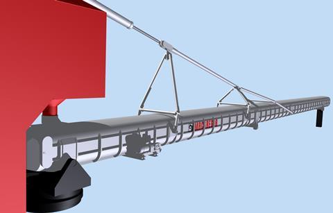 The new MacGregor closed boom developed by Cargotec