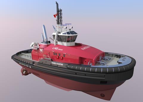 Each of the two HaiSea RAstar tugs will feature two RudderPropellers and one TransverseThruster. (credit: Schottel)
