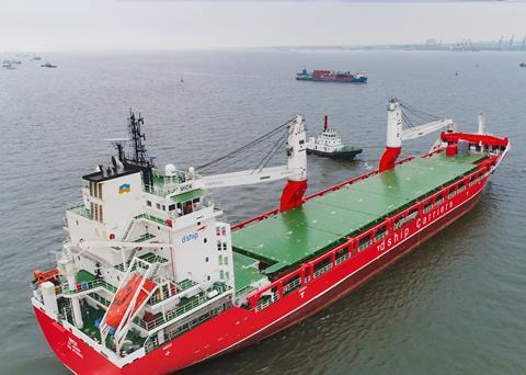 F-500 type multi-purpose vessel deployed by dship Carriers. (courtesy of dship).
