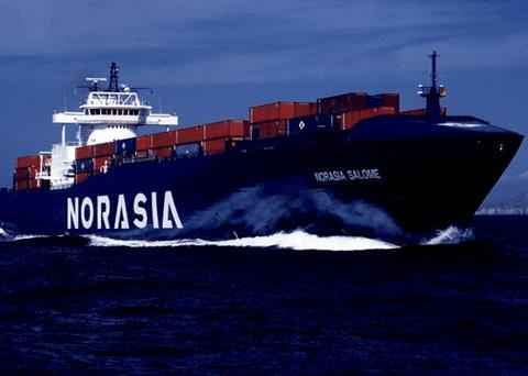 Although best known for lightweight high speed vessels, BMT Nigel Gee’s portfolio includes cargo ships like this fast container feeder
