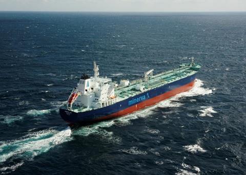 The MINERVA LEO - one of two Minerva chemical tankers to be fitted with the BMT SMART vessel performance monitoring system