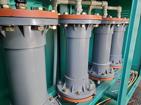Prime Lake's washwater processing module uses redox technology to neutralise organic impurities. (Image: Prime Lake)