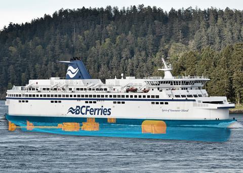 The 'Spirit of British Columbia' and 'Spirit of Vancouver' will be converted for LNG fuel during mid-life upgrades by Remontowa