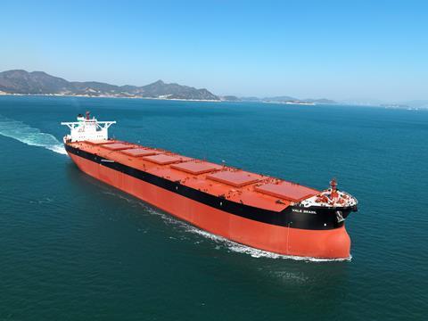 ‘Vale Brasil’, the largest ore carrier afloat, features DNV’s EL-2 (easy loading) voluntary class notation