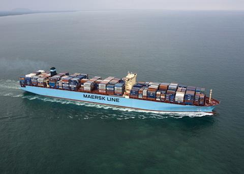 ‘Maersk Evora’ (ex ‘Tauro Rickmers’) is one of the final two 13,092 TEU recently delivered by Hyundai Heavy Industries to Rickmers Group (Photo: Rickmers Group)