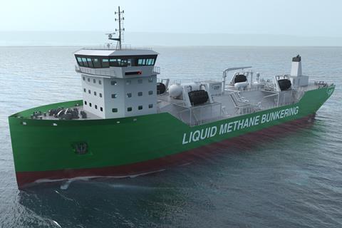 Norway-based CGR Arctic Marine's innovative Liquid Methane Bunkering Vessel design combines pure gas generators, an energy management system featuring a 1.5MWh battery pack and shore-power connections.