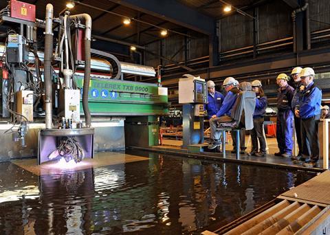 First steel is cut at STX Turku for the new Finnish multi-purpose ship