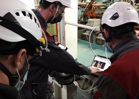 BV tested its AI solution for corrosion detection by an aerial drone in February at the Port of Dunkirk. © Bureau Veritas Marine & Offshore