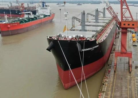 Chengxi-built woodchip carrier Indonesia Express.
