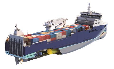 Gas-fuelled design of versatile short-sea trader developed by Rolls-Royce for Nor Lines