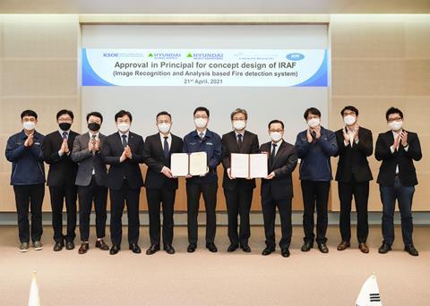 The concept design of the AI-based fire detection system received an approval in principle on 21 April. (credit: KR)