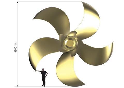 The propellers will be delivered directly to the shipyard where installation is scheduled for July and September