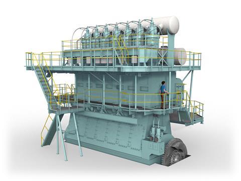 The new-generation Wärtsilä 620mm-bore engine, in seven-cylinder configuration