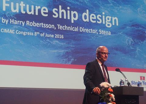 "In the future there will be a 'fuel mosaic'." Robertsson told CIMAC delegates as he outlined Stena's vision for future ship design