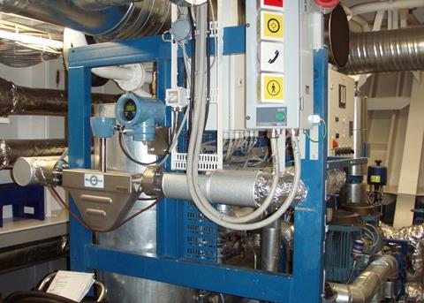 Emerson’s Micro Motion Coriolis flowmeter, installed as part of a fuel efficiency control system, is helping Rederi AB Transatlantic maximise fuel efficiency