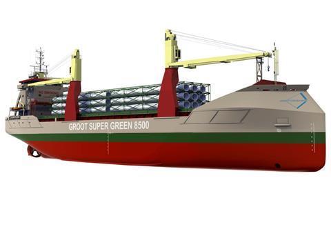 Artist impression of the Super Green 8500 with Groot Cross-Bow
