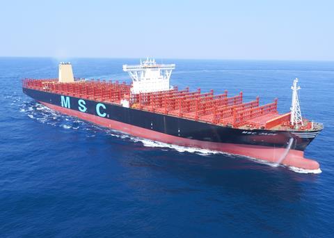 The 'MSC Jade', featuring the 103,000hp G95 engine from MAN Diesel & Turbo, was delivered from DSME in May