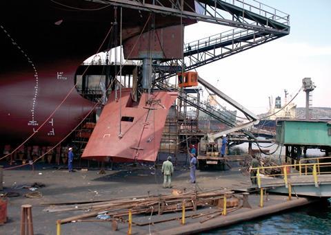A Becker rudder conversion in progress