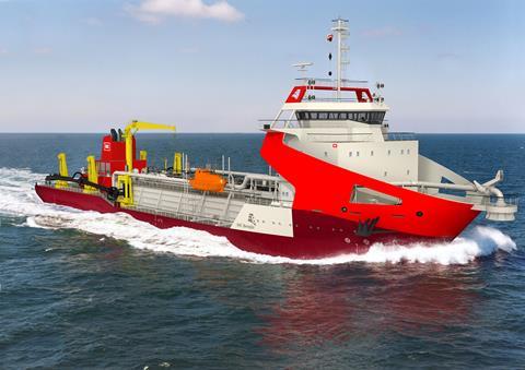 The new trailing suction hopper dredgers being built for the Adani group will be powered by Wärtsilä. Photo: Royal IHC