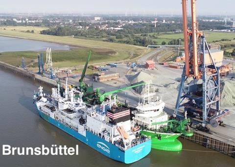 The ‘Engie Zeebrugge’ delivers LNG to the ‘Scheldt River’ in Brunsbüttel Photo: LNG