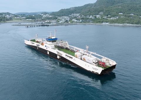 The ‘Festøya’, the first of four Schottel-equipped ferries for Norled Photo: Schottel
