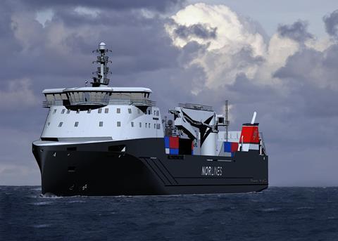 Rendering of the 'green' LNG-fuelled ships ordered by Nor Lines
