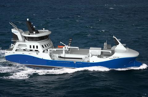 A 2,200cbm wellboat for Intership AS is understood to be the first such vessel to feature a 2-speed gear. (copyright: NSK Ship Design)