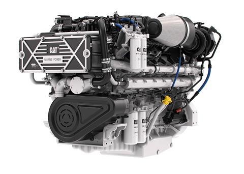 The new Cat C32B offers 5% higher power density than existing C32 engines (credit: Caterpillar Marine)