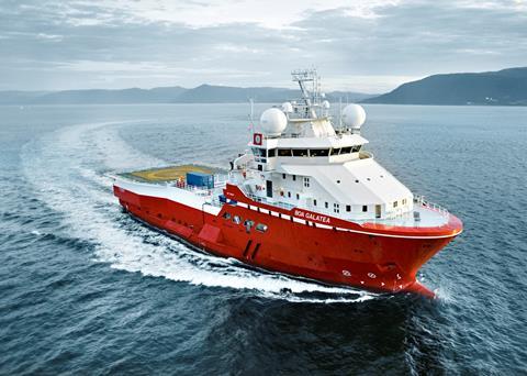 ‘Boa Galatea’, a first-time visitor to Gibdock