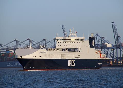 Four-deck trailership 'Gardenia Seaways', first of two new additions to DFDS’ North Sea operations