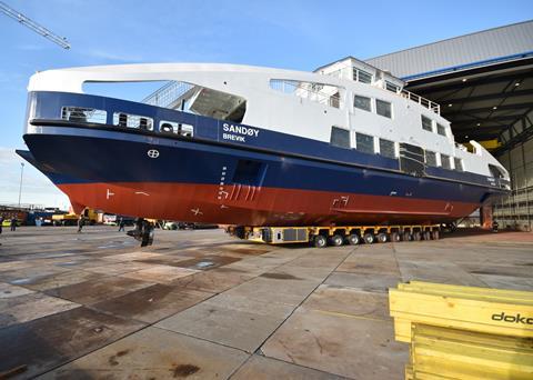 The new fully electric ‘Sandøy’ is equipped with Schottel RudderPropellers Photo: Schottel