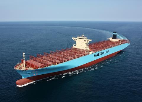 ‘Maersk Edinburgh’ (ex-Pearl Rickmers) is the first ULCS of Rickmers Group which entered service with Maersk (Photo: Rickmers)