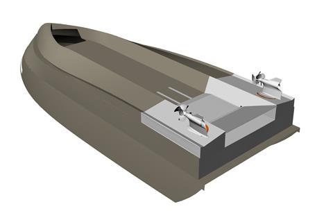 Underside of hull, ASV17 monohull