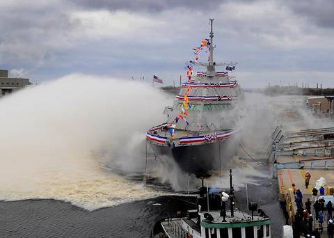 Lockheed Martin’s proposal for the Littoral Combat Ship is powered by Rolls-Royce gas turbines and Kamewa waterjets, with Pielstick-designed diesels completing the CODAG plant (Picture: Lockheed Martin, prime contractor)