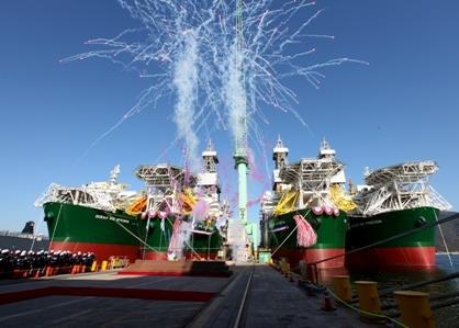 ‘Ocean Rig Corcovado’ and ‘Ocean Rig Olympia’ naming ceremony at Samsung Heavy Industries