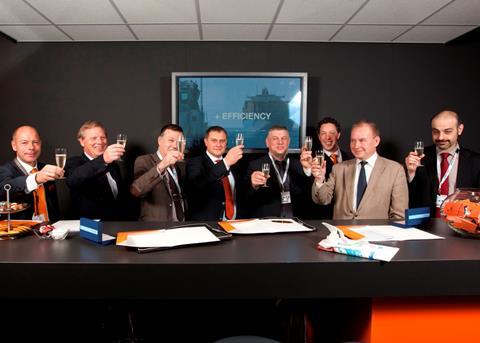Wärtsilä signed the agreement with Klaipeda, Talinn, Turku, Harlingen and Amsterdam at Europort