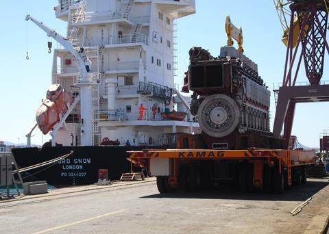 ‘Euro Snow’ main engine ready to be installed after repairs