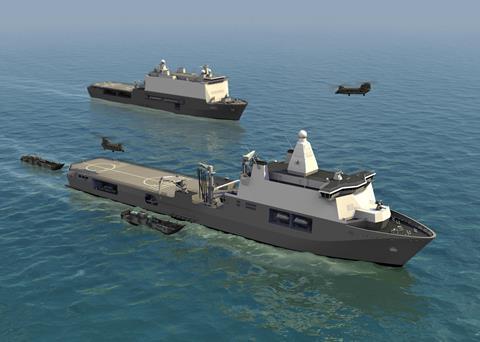 Artist’s impression of ‘Karel Doorman’ joint support ship (Damen Schelde Naval Shipbuilding)
