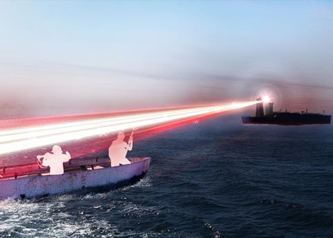 Artist impression of the anti-pirate laser device
