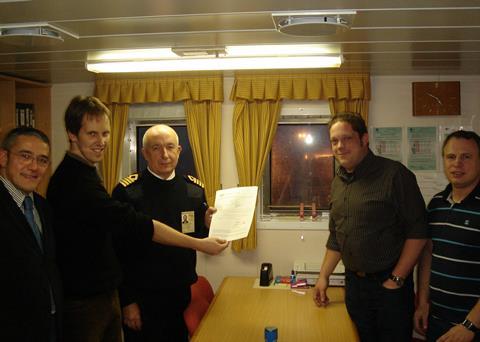Lloyd’s Register issued the very first MLC 2006 certificate to The Marshall Islands-flagged tanker, Kraslava of the Riga-based LSC Shipmanagement