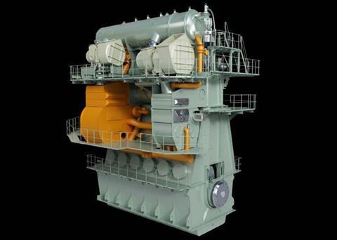Graphic of the second-generation EGR system (shown in orange) integrated with its host engine