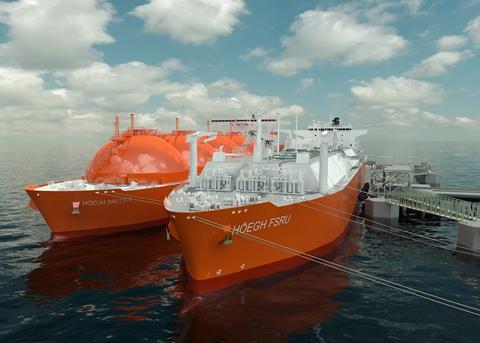Hamworthy is supplying re-gasification units to Hoegh and HHI for the first newbuild FRSUs