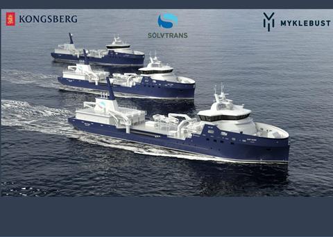 Kongsberg Maritime will design and equip the third Sølvtrans wellboat in a series to be built by Myklebust Verft Photo: Kongsberg Maritime