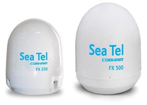 The FX500 and FX250, the largest antennae in the SeaTel FX range