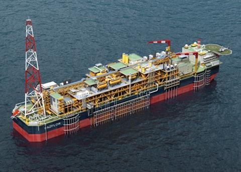 Artist impression of the ‘Pazflor’ FPSO