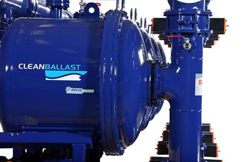 CleanBallast disk filter unit from RWO of Germany