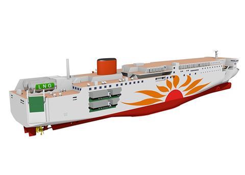 Mitsubishi is to build two LNG ferries for MOL Photo: MHI