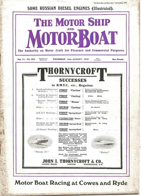 Before ‘The Motor Ship’ – a cover from 1912