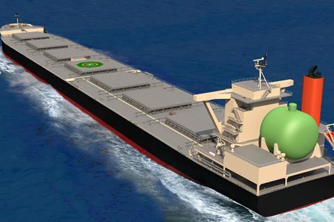 Namura Shipbuilding plans to deliver one of the first LNG-fuelled coal carriers in 2023. Credit: Namura Shipbuilding